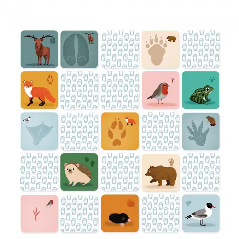 Jeu memory animaux – L’animal et son empreinte – Pirouette Cacahouète – Image 8