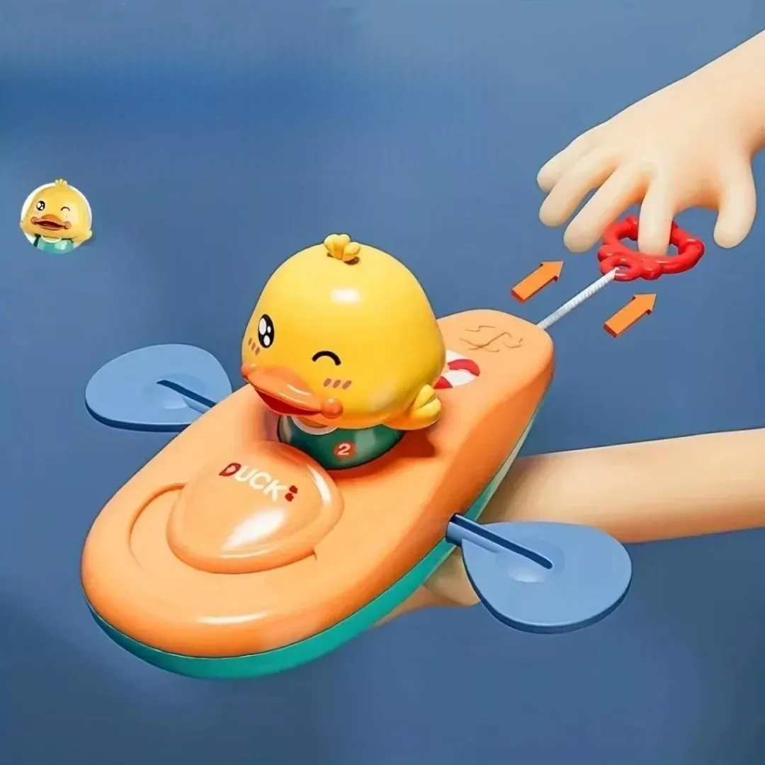 Jouet de kayak petit canard – Cadeau ludique pour le bain ou la plage – Éveil sensoriel et amusement garanti – Image 3
