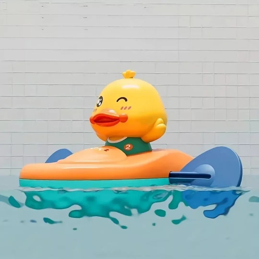 Jouet de kayak petit canard – Cadeau ludique pour le bain ou la plage – Éveil sensoriel et amusement garanti – Image 2