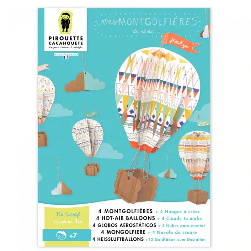 Kit créatif enfant – Mes Montgolfières à créer – JEUX – Pirouette Cacahouète – Image 7