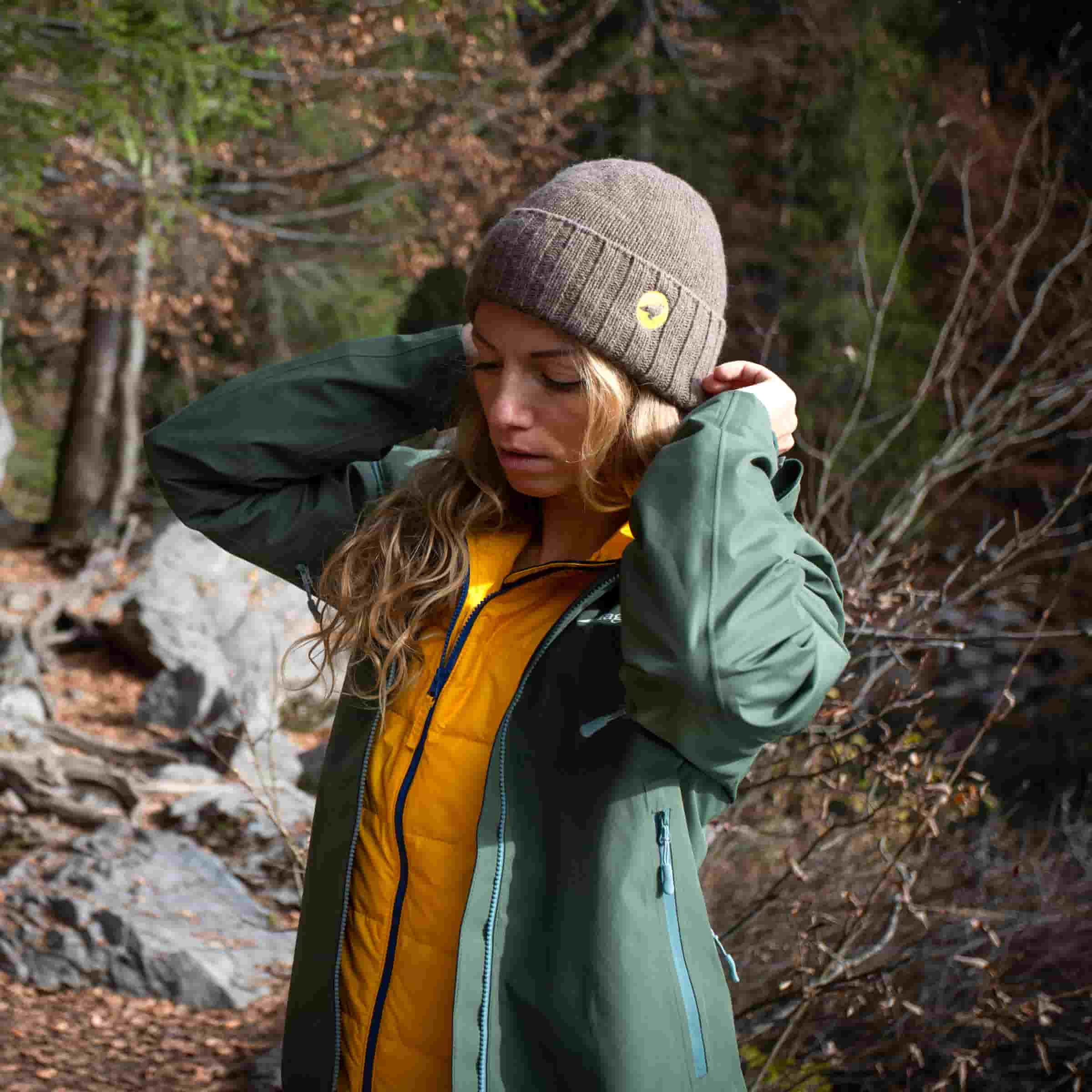 Bonnet en laine recyclée – Gebo Cuff gris- Fabriqué en Europe – Lagoped – Image 6