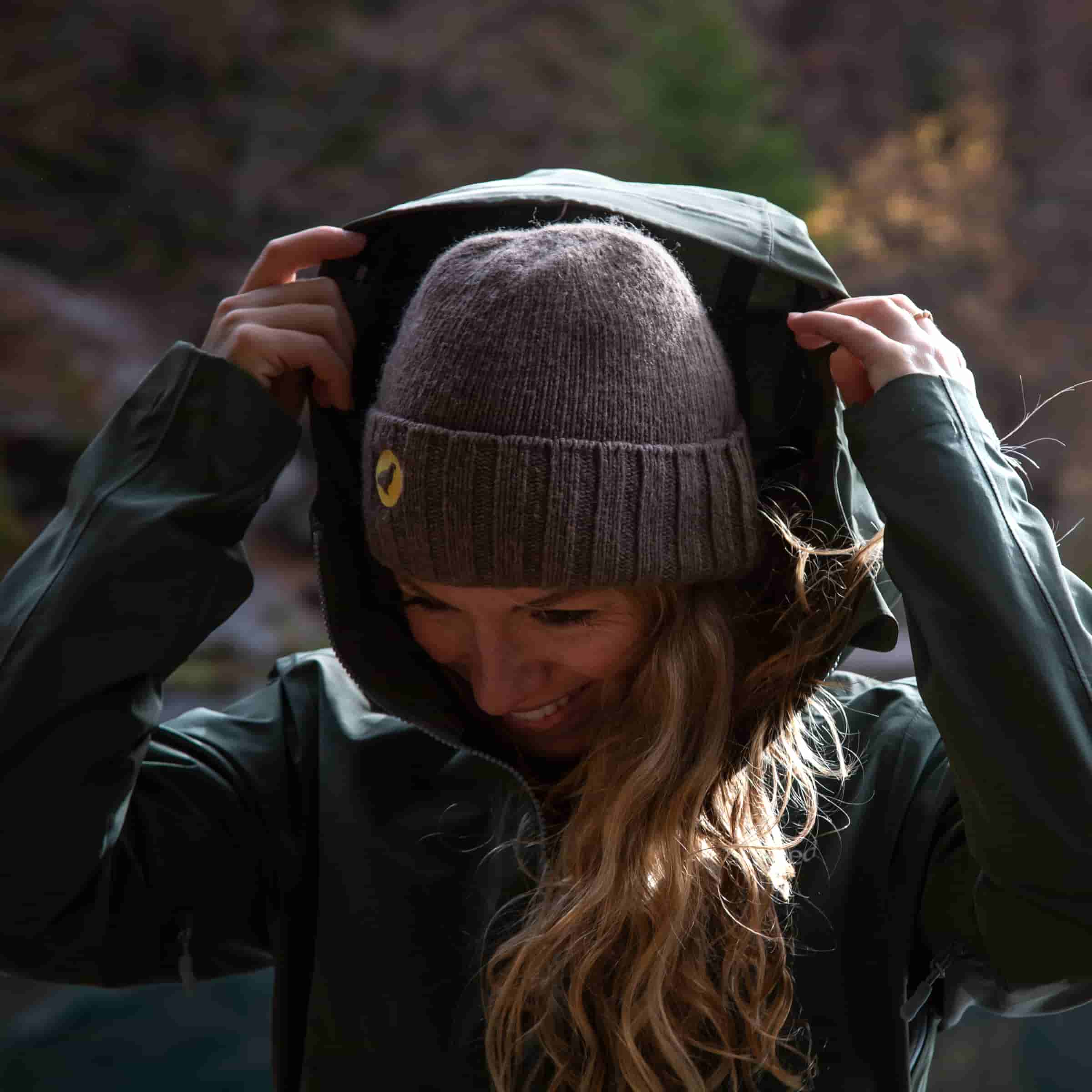 Bonnet en laine recyclée – Gebo Cuff gris- Fabriqué en Europe – Lagoped – Image 2