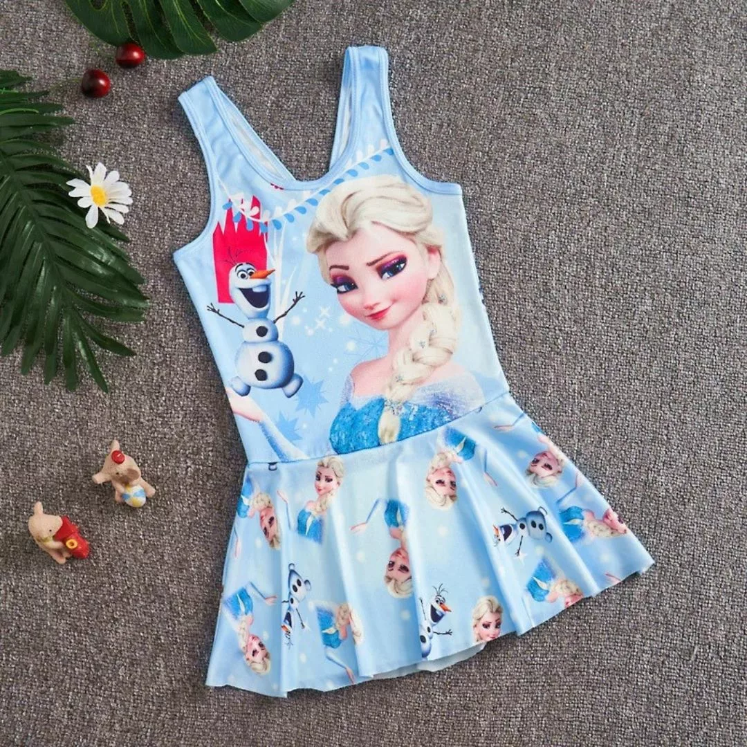 Maillot de bain jupe reine des neiges