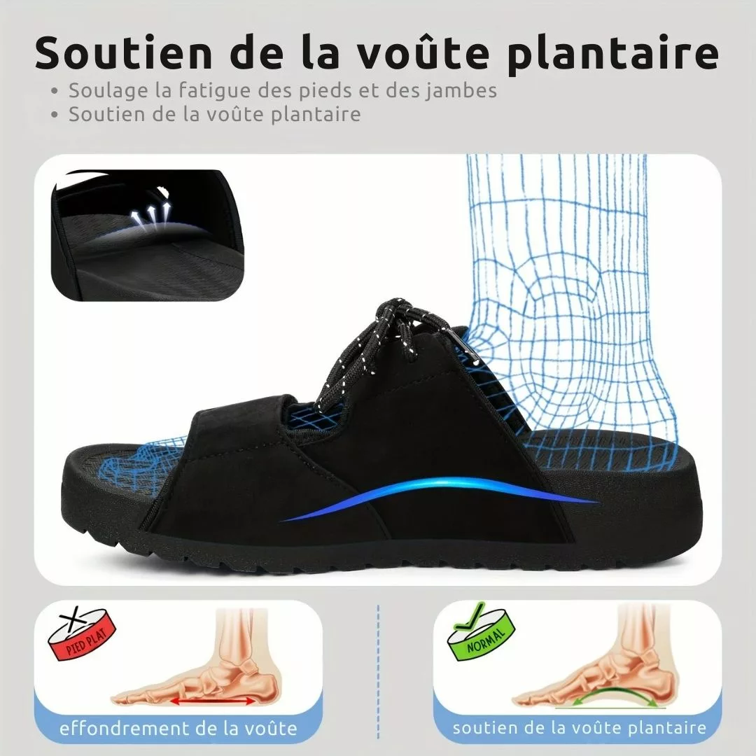 Sandales sport scratch lacets – Confort ultra léger et maintien parfait pour marche active toute la journée – Image 3