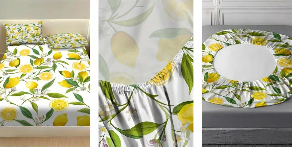 Parure de lit imprimé citron frais – Ambiance vitaminée et estivale pour une chambre pleine de fraîcheur – Image 3