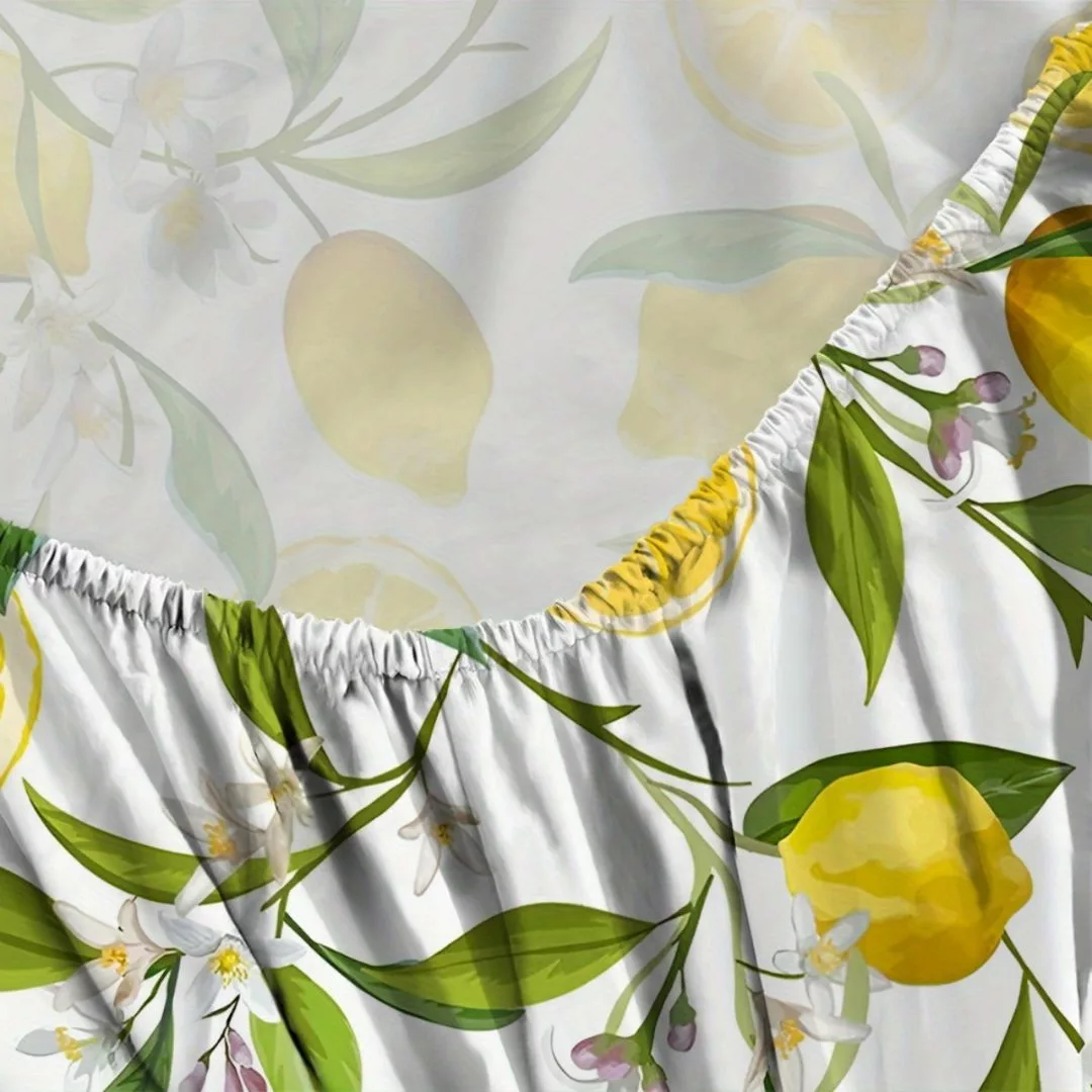 Parure de lit imprimé citron frais – Ambiance vitaminée et estivale pour une chambre pleine de fraîcheur – Image 5