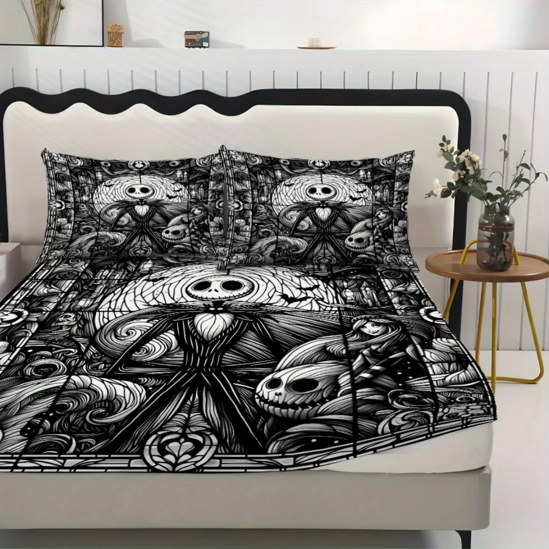Parure de lit Jack Skellington gothique – Ambiance sombre et stylée pour chambre ado ou adulte fan de Tim Burton – Image 4