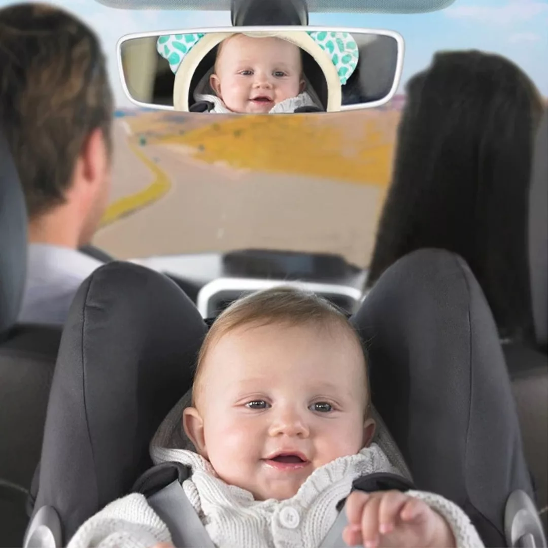 Rétroviseur de voiture bébé – Surveillance facile et sûre en conduisant – Vue arrière claire sans détourner les yeux – Image 2