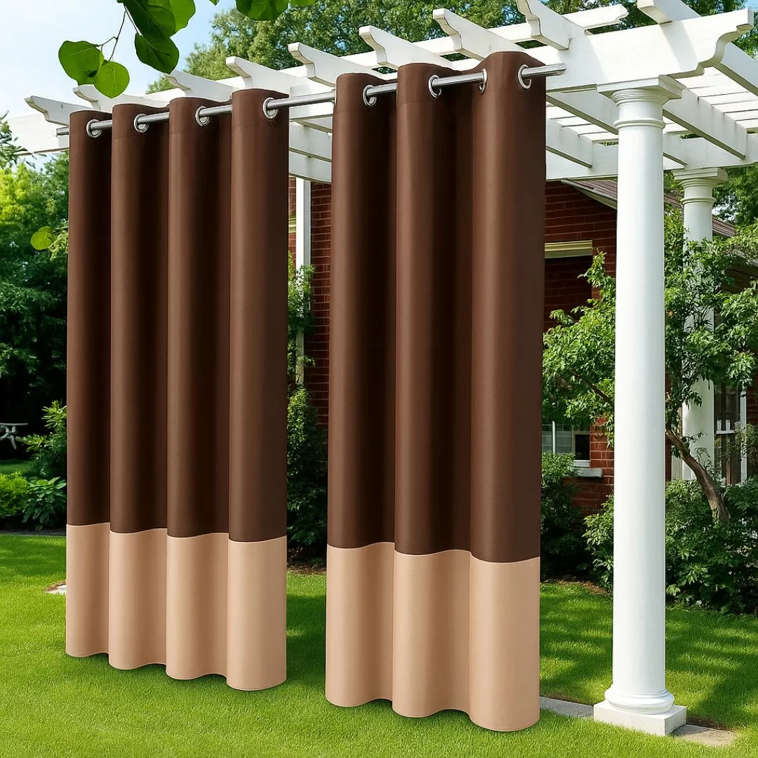 Rideau extérieur imperméable pour tonnelle – Protège du vent et de la pluie – Ambiance cosy en terrasse – Image 8