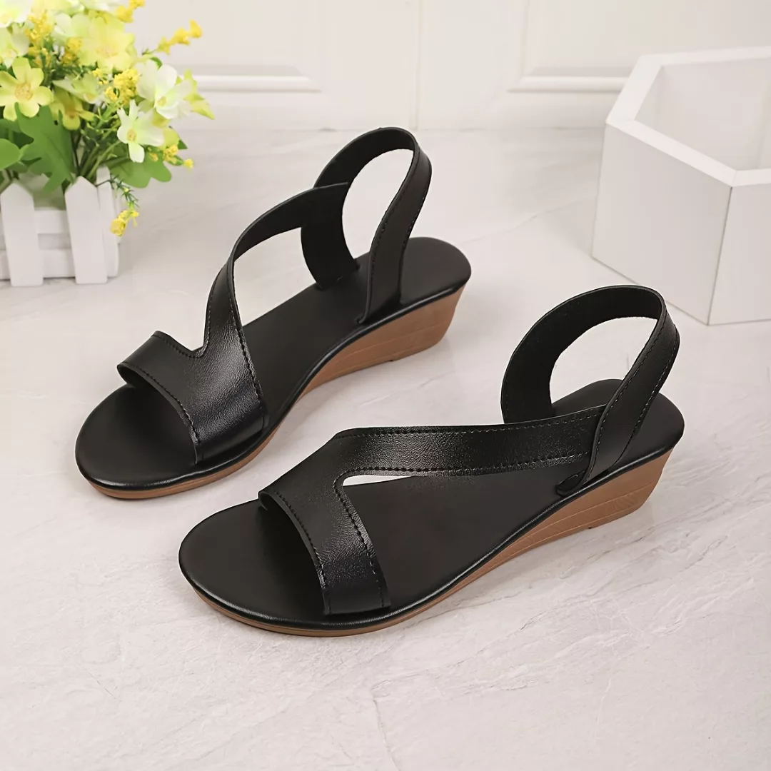 Sandales compensées femme élégantes confort – Look chic et pieds légers tout l’été – Talon stable et idéal pour marcher longtemps – Image 6