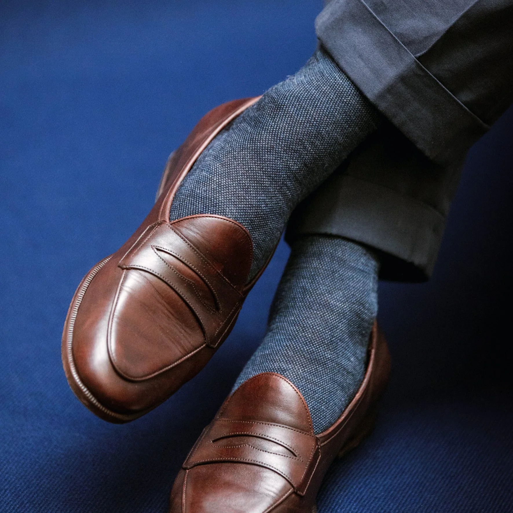 Bleu denim & Marine - Caviar - Laine – Image 3